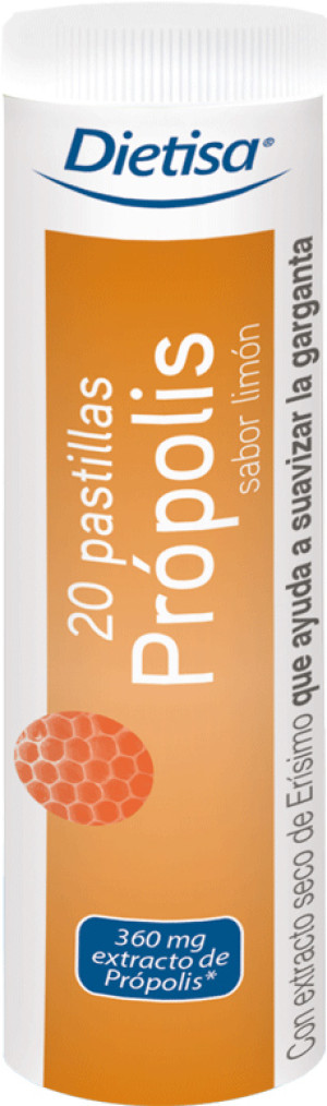 Propolis Dietisa Pastillas Propolis 20 pastylek (3175681147003). Naturalne suplementy diety i ekstrakty