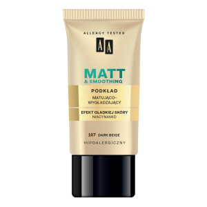 Podkład matujący AA Make Up Matt matująco-wygładzający 107 Dark Beige 30 ml (5900116023212). Podkłady do twarzy
