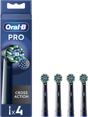 Końcówki do szczoteczki elektrycznej Oral-B Pro Cross Action, 4 szt. czarne (8006540847671). Szczoteczki elektryczne i irygatory