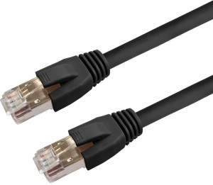 Patchcord LogiLink Cat 6a S/FTP PUR 10 m Black (4052792049824). Patchcordy