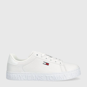 Sneakersy damskie skórzane Tommy Jeans EN0EN02531 37 (6.5US) Białe (8720645604495). Tenisówki i trampki damskie