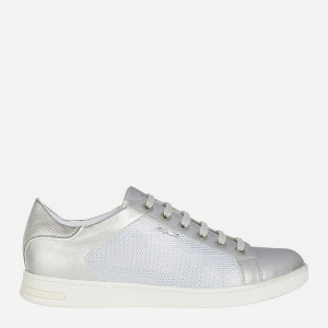 Sneakersy damskie z eko skóry do kostki Geox D041BB0ASAJ 38 Biały/Srebrny (8050036009890). Tenisówki i trampki damskie