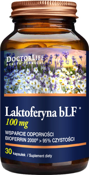 Suplement diety Doctor Life Laktoferyna bLF 100 mg 30 kapsułek (5903317644224). Naturalne suplementy diety i ekstrakty