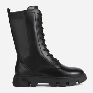 Trapery damskie skórzane Geox D26UAH085KBC9999 36 Czarne (8050036782090). Buty za kostkę damskie