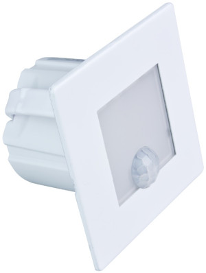 Oprawa schodowa LED DPM z czujnikiem ruchu kwadratowa matowa biała (YCB177W-PIR) (5906881210864). Lampy ścienne i kinkiety