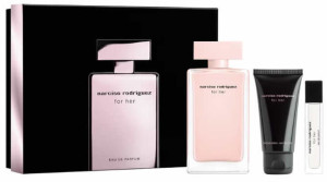 Zestaw damski Narciso Rodriguez For Her Woda perfumowana damska 100 ml + balsam do ciała 50 ml + Woda perfumowana damska miniaturowa 10 ml (3423222092474). Perfumy damskie