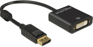 Adapter Delock Displayport - DVI 0.2 m Black (4043619625994). Kable, adaptery i przejściówki