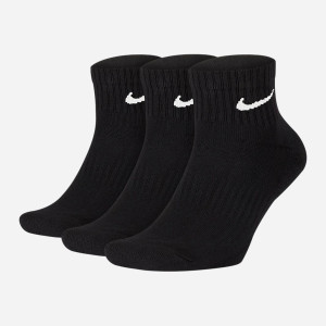 Zestaw skarpetek bawełnianych damskich 3 pary Nike U Nk Everyday Cush Ankle 3Pr SX7667-010 S (34-38) Czarny. Skarpetki damskie