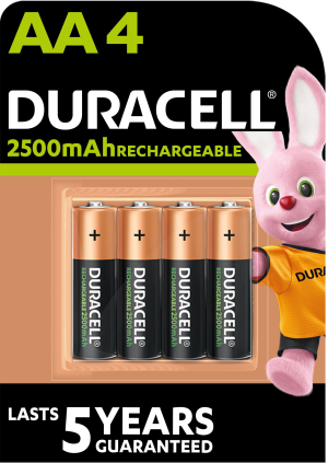Akumulatorki Duracell Recharge AA 2500 mAh 4 szt(5005001)(5000394057203). Baterie i akumulatorki