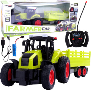 Traktor zdalnie sterowany Madej z przyczepą (5903631418723). Zabawki zdalnie sterowane