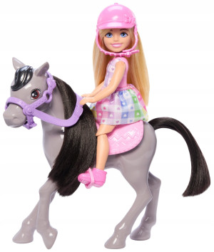 Lalka z akcesoriami Barbie Chelsea na kucyku (0194735192199). Lalki dla dzieci