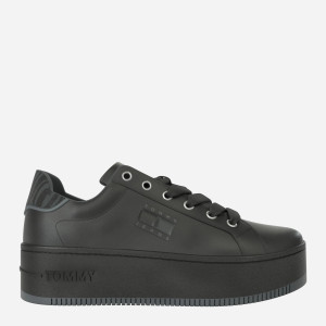 Sneakersy damskie skórzane Tommy Jeans THIEN0EN02537BDS 40 Czarne (8720645604365). Tenisówki i trampki damskie