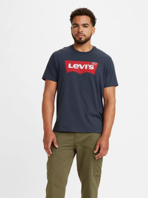Koszulka męska bawełniana Levi's Graphic Setin Neck 17783-0139 M Granatowa (5415211956209). T-shirty męskie