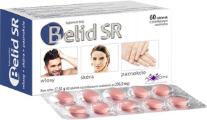 Suplement diety na włosy i skórę Axxon Belid SR 60 tabletek (5903111375225). Naturalne suplementy diety i ekstrakty