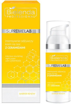 Krem do twarzy Bielenda SupremeLab Barrier Renew intensywnie odżywczy z ceramidami na noc 50 ml (5902169039714). Kremy do twarzy