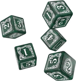 Zestaw kości i mieszek Q-Workshop Harry Potter Slytherin (5907699496853). Akcesoria do gier planszowych