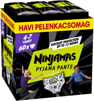 Pieluchomajtki Pampers Ninjamas Boy 4-7 lat (17-30 kg) 60 szt (8006540630464). Pieluchy i pieluchomajtki dla dzieci