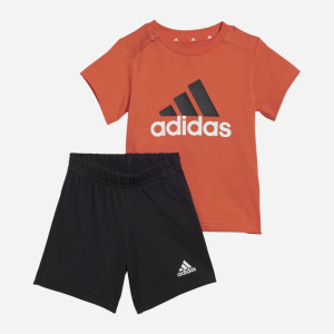 Komplet chłopięcy letni (koszulka + spodenki) adidas I Bl Co T Set IQ4132 80 Pomarańczowy/Czarny (4067887524292). Komplety chłopięce
