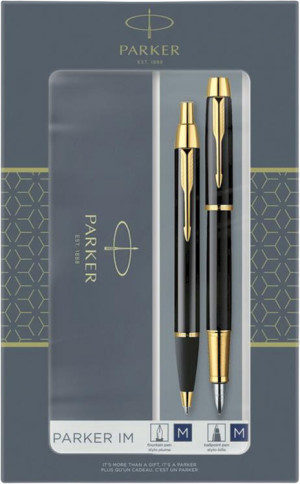 Zestaw Parker IM Core Laque Black GT Value Fountain Długopis + Pióro wieczne Niebieskie (3026980932169). Długopisy