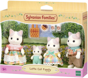 Zestaw figurek Sylvanian Families Latte Cat Family z akcesoriami 9 szt (5054131057384). Figurki superbohaterów