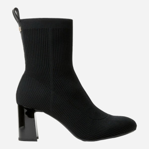 Botki damskie na słupku Tommy Hilfiger FW0FW07405-BDS 37 Czarne (8720644256053). Botki damskie
