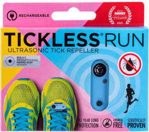 Ultradźwiękowy odstraszacz kleszczy dla biegaczy Tickless Run Blue (5999566450945). Środki na owady