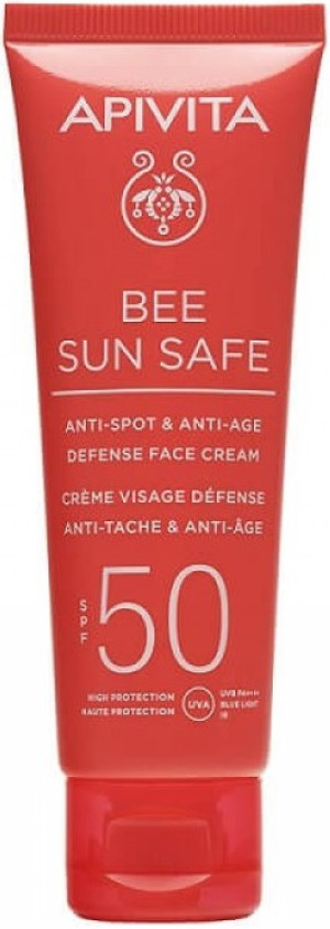 Krem przeciwsłoneczny do twarzy Apivita Bee Sun Safe Anti-Spot & Anti-Age Defense SPF 50 50 ml (5201279100575). Kremy przeciwsłoneczne