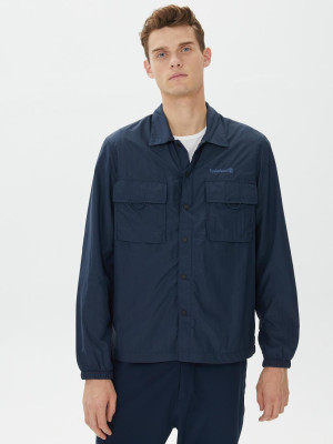 Kurtka wiatrówka męska przeciwdeszczowa Timberland TB0A6NU1 XXL Niebieska (196248810560). Kurtki wiatrówki męskie