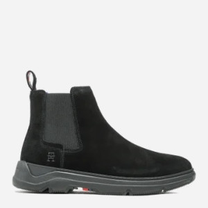 Sztyblety męskie skórzane Tommy Hilfiger FM0FM04683-BDS 44 Czarne (8720644354964). Buty męskie za kostkę