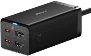 Ładowarka sieciowa Baseus GaN5 Pro 2 x USB-C + USB + HDMI 67 W Czarna (CCGP110201). Ładowarki do telefonów