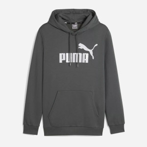 Bluza z kapturem ocieplana męska Puma Ess Big Logo Hoodie Fl (S) 58668769 XL Ciemnoszara (4099686945091). Bluzy z kapturem męskie