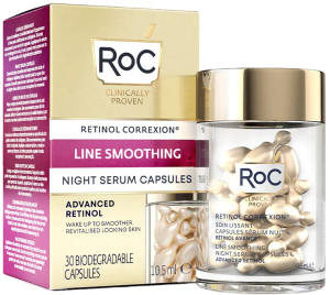 Serum nawilżające do twarzy Roc Retinol Correxion Line Smoothing na noc w kapsułkach 30 szt (1210000800220). Serum do twarzy