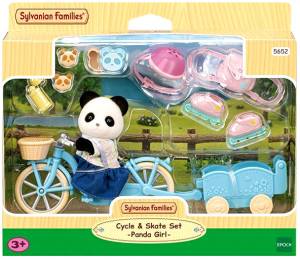 Zestaw do zabawy Epoch Sylvanian Families Cycle & Skate Panda Girl 5652 (5054131056523). Zestawy zabawek dla dzieci
