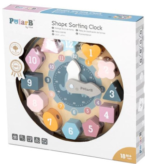 Drewniany sorter do koronek Viga Toys PolarB Zegar (6971608440533). Zabawki dla niemowląt
