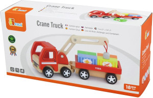 Drewniany samochodzik Viga Toys Żuraw samochodowy (6934510506902). Autka i pojazdy zabawkowe