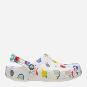 Chodaki dziecięce dla dziewczynki Crocs Classic Doodle Print Clog T 210357-94S 23-24 Białe (196265775941). Chodaki dziewczęce