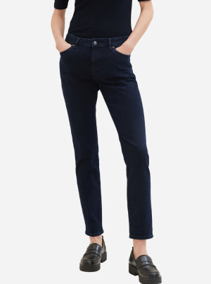 Jeansy slim fit damskie Tom Tailor 1038347 31-32 Granatowe (4067261779669). Jeansy damskie