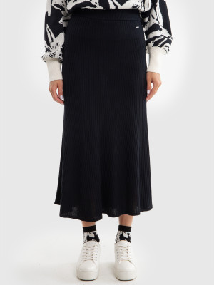 Spódnica damska midi z wysokim stanem Big Star Zizalia 906 L-XL Czarna (5900714768089). Spódnice damskie