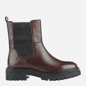 Botki damskie skórzane Geox D26HRD0436W-C0044 40 Bordowe (8050036686954). Botki damskie
