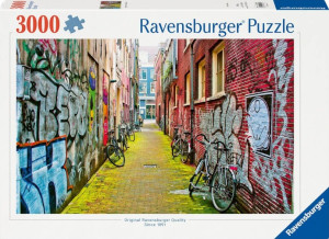 Puzzle Ravensburger Ulice Amsterdamu 43 x 30 cm 3000 elementów (4005555008071). Puzzle i układanki