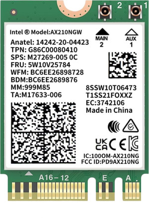 Karta sieciowa Intel Wi-Fi 6E AX210 M.2 2230 (AX210.NGWG.NV). Karty sieciowe