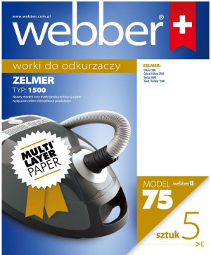 Zestaw worków do odkurzacza Webber Zelmer 1500 (02WWZ1500). Części i akcesoria do odkurzaczy