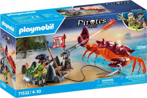 Zestaw z figurkami Playmobil Pirates Walka z ogromnym krabem 71532 (4008789715326). Zestawy zabawek dla dzieci