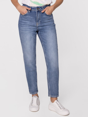 Jeansy slim fit damskie z wysokim stanem Lee Cooper Matea 9840 27 Niebieskie (5905991715863). Jeansy damskie