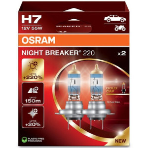 Lampy samochodowe OSRAM Night Breaker 220 H7 2 szt. (4062172399579). Lampy samochodowe