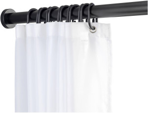Teleskopowy drążek prysznicowy Wenko Luz Ø 2.8 cm 110-185 cm Czarny (4008838356173). Drążki prysznicowe