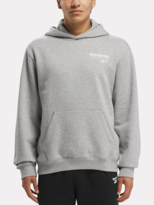 Bluza męska z kapturem kangurka Reebok Ri Brand Proud Hoodi 100076386 S Szara (1200143336670). Bluzy z kapturem męskie