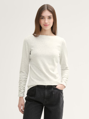 Longsleeve damski Tom Tailor 1033642 XS Beżowy (4067672900591). Koszulki longsleeve damskie