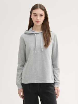 Bluza z kapturem damska Tom Tailor 1042827 S Szara (4068127267474). Bluzy z kapturem damskie