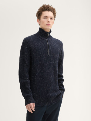 Sweter męski Tom Tailor 1043025 L Granatowy (4068127105806). Swetry z golfem męskie